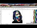 TUTORIAL CORELDRAW COLOURING WPAP KURT COBAIN