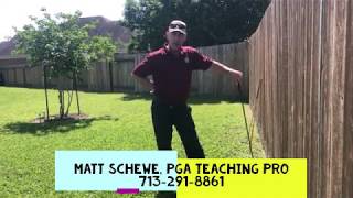 BACKYARD GOLF DRILLS -- ENDING THE SLICE W/ DRIVE & IRONS//MATT SCHEWE PGA