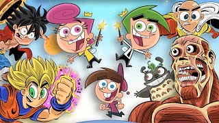 Anime Characters in the Fairly OddParents Style