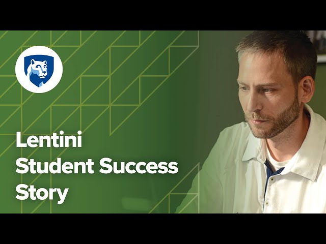 Watch Why I'm Earning My Degree Online with Penn State World Campus: Jonathan Lentini's Story on YouTube.
