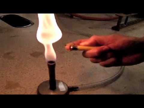 Lighting a Bunsen Burner (slow motion)