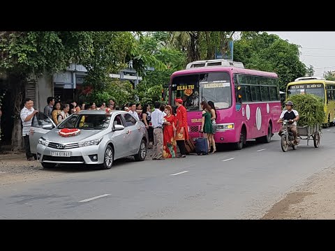 Đám cưới quê tôi rước dâu rần rần co dau chu re day du hai be ho hang quan áo sac so du kieu du mau