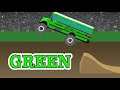 Monster Truck School Buses Teaching Colors & Crushing Words - Learning Basic Colors Video for Kids