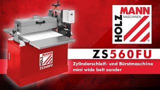 Holzmann Zs560Fu - Zylinderschleif- Und Bürstmaschine Mini Wide Belt Sander