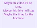 Glee Maybe This Time with lyrics