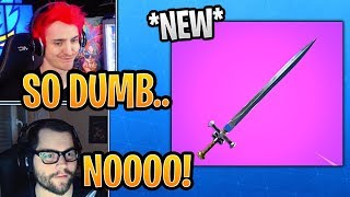 Streamers React to *NEW* "Medieval Sword" Melee Weapon! (LEAK) - Fortnite Best and Funny Moments