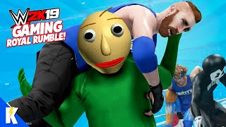 Wwe 2K19 Gaming Royal Rumble Baldi, Hello Neighbor, And Bendy K-City Gaming