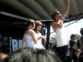 The Maine @ Warped Tour. John O pulling up girls on stage.