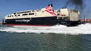 Hi- Speed Ferry Leonora Christina Leaving Rønne Bornholm Denmark