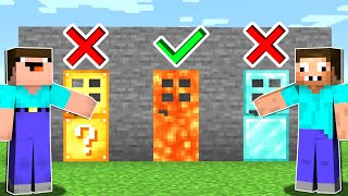 Нуб И Про Выбирают Правильную Дверь Челлендж Майнкрафт ! Нубик И Про В Троллинг Ловушка Minecraft