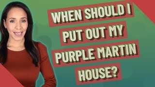 When Should I Put Out My Purple Martin House?