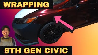 Wrapping 9Th Gen Civic Si Diy Vinyl Wrap - Part 1