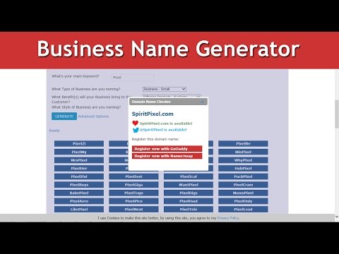 VIDEO : business name generator video - got stuck while choosing a business name? not able to create a business name with a matching .com domain? need business ...