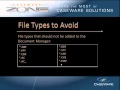 SmartSync: File types to avoid
