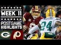 Packers vs. Redskins (Week 11) | Game Highlights | NFL