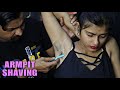 Armpit Shaving of Indian Girl | Fire on Armpit | Head Massage & Neck Cracking | Spine Cracking ASMR