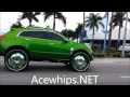 Acewhips.NET - Candy Slime Green Cadillac SRX on 32" Forgiatos Slidin