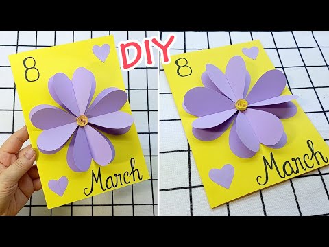Làm thiệp 8/3 | Hướng dẫn làm thiệp 8/3 đơn giản – DIY women’s Day Card – Liam Channel