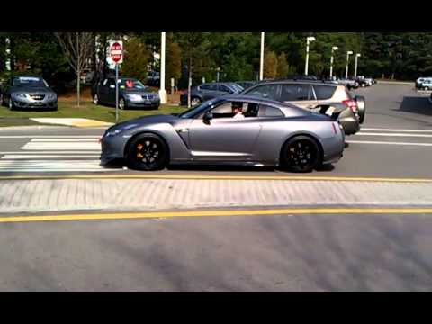 Matte Grey Tuned Nissan GTR Huge Revving and Loud Acceleration And Audi R8