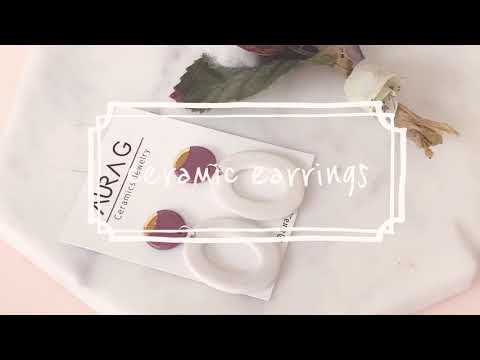 ëìê¸° ì£¼ì¼ë¦¬ ë§ë¤ê¸°: how to make a ceramic earrings [aura_g studio] - YouTube