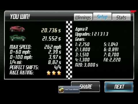 Drag Racing : Level 7 Boss (Koenigsegg Agera r - Not Best Time ...