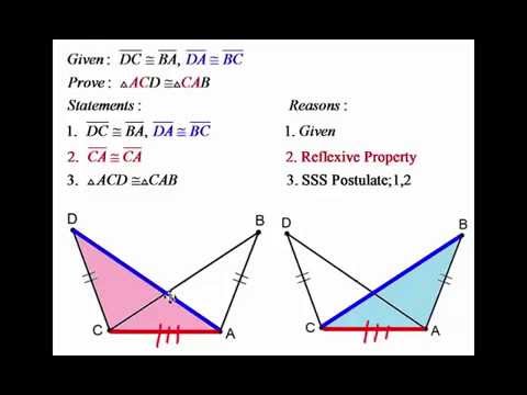 Geometry 4.7 Congruence in Overlapping Triangles - YouTube