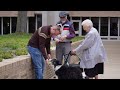 Einstein the Border Collie visits Springfield Dominicans