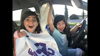 FUNNY KIDS DRIVING PARENTS CAR TO Toys R Us!!! Toy Hunt Shopping SKIT