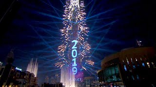 Burj Khalifa New Year 2019 Dubai Fireworks 2019 4K Full Best New Year Fireworks