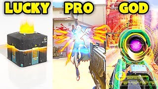 LUCKY vs PRO vs GOD - Overwatch Pro + Funny Moments #33