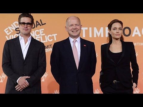 Angelina Jolie & Brad Pitt at Third Day of Sexual Violence Summit...