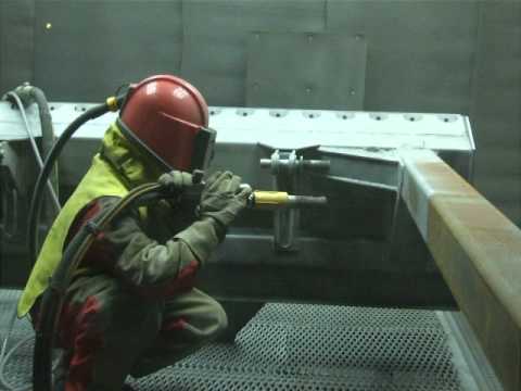 Дробеструйная камера, Камера дробеструйной очистки - YouTube