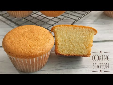บัตเตอร์คัพเค้ก สูตรเค้กเนยสด เนื้อนุ่ม ไร้สารเสริม | How to Make Soft and Fluffy Vanilla Cupcakes