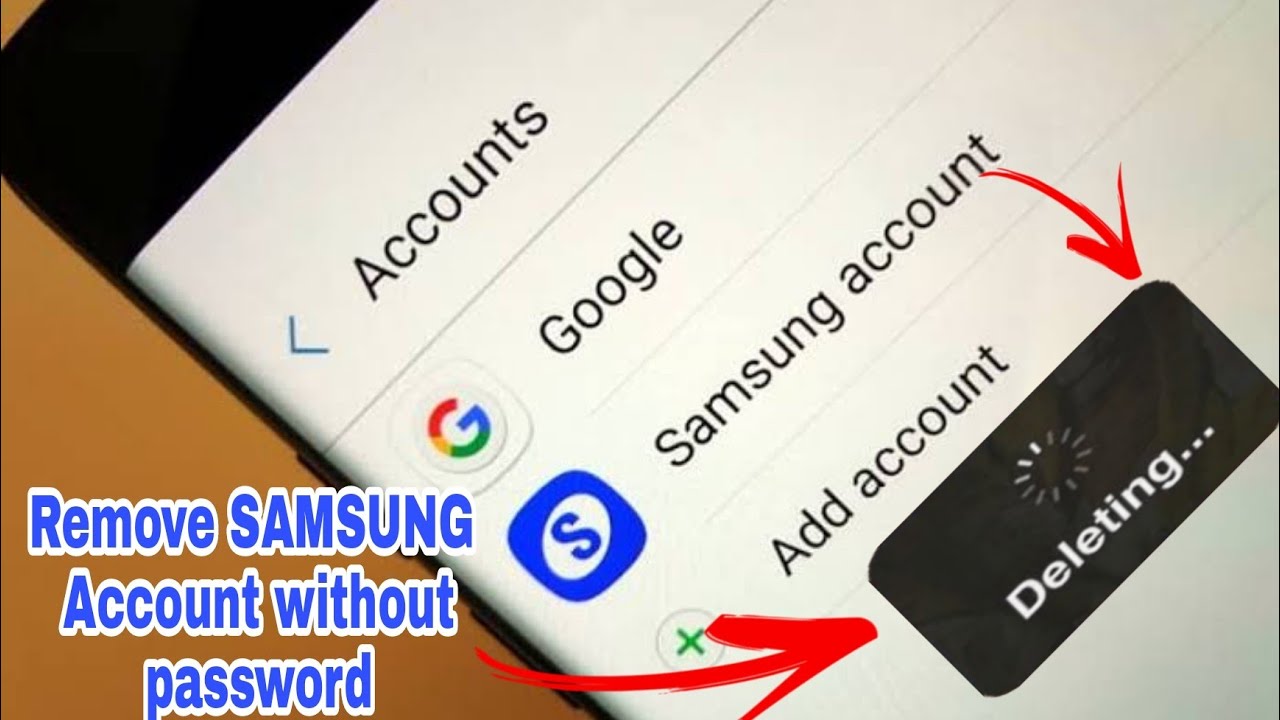 Remove SAMSUNG account without password from Remove SAMSUNG account without password from