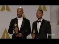 John Legend and Common Talk "Glory" From Selma in the Oscars Press Room