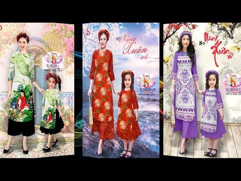 ÁO DÀI CÁCH TÂN TAY NGẮN TẾT ĐẸP NHẤT l Vải Áo Dài S