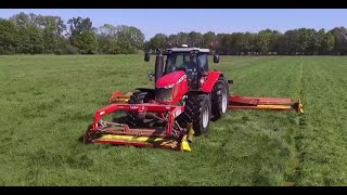 Mowing grass 2019 - Massey Ferguson 7726 + Triple Fella - Gras maaien - Van Helm