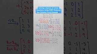 Solving A System Of Linear Equations Using Rref Reduced Row Echelon Form Example