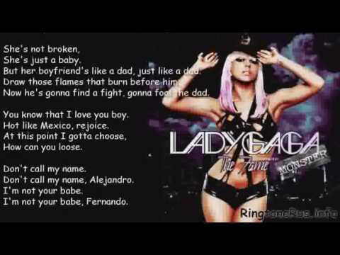 Lyrics Alejandro