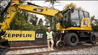Eingleisen Des Cat Zweiwegebagger M323F Tech Talk Mit Besi