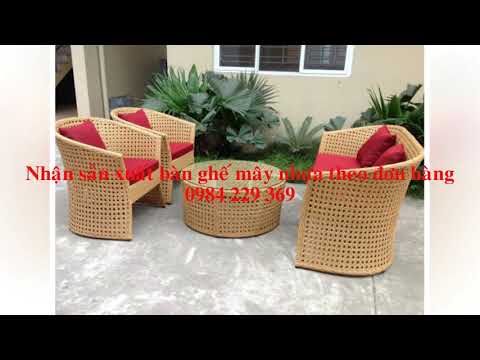 Bàn ghế mây nhựa