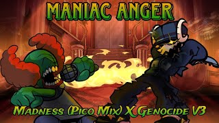 Fnf Mashup Maniac Anger Madness Pico Mix X Genocide V3 Tricky Vs Tabi