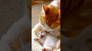 Mommy Cats Pure Love Licking & Caring For Her Adorable Kitten