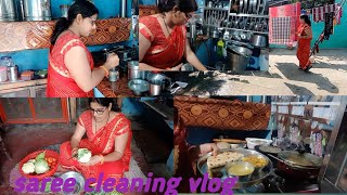 Indian Housewife Full Day Routine Saree Cleaning Vlog ...