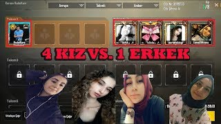 4 Kiz Vs. 1 Erkek Efsane Kapişma - Pubg Mobi̇le