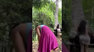 Andrea Granda Hot Video Taking Bath In Her Yard