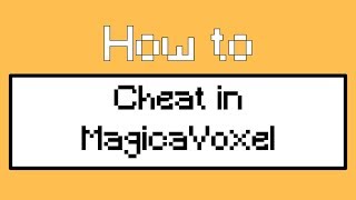 How to CHEAT in Magicavoxel - Importing PNG Pictures