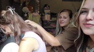 Asmr- Back Scratching & Hair Play W My Sisters