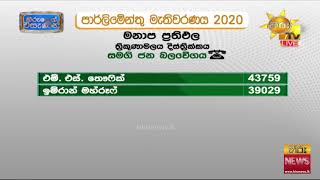 Preferential votes of Trinco District