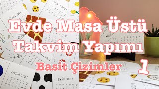 Masa Üstü Takvim Yapımı 1 Evde Kendi Masa Takvimini Yap Basit Çizimler Diy Kendin Yap